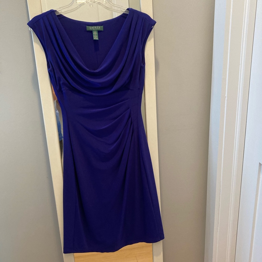 Lauren by Ralph Lauren jersey cowl neck dress